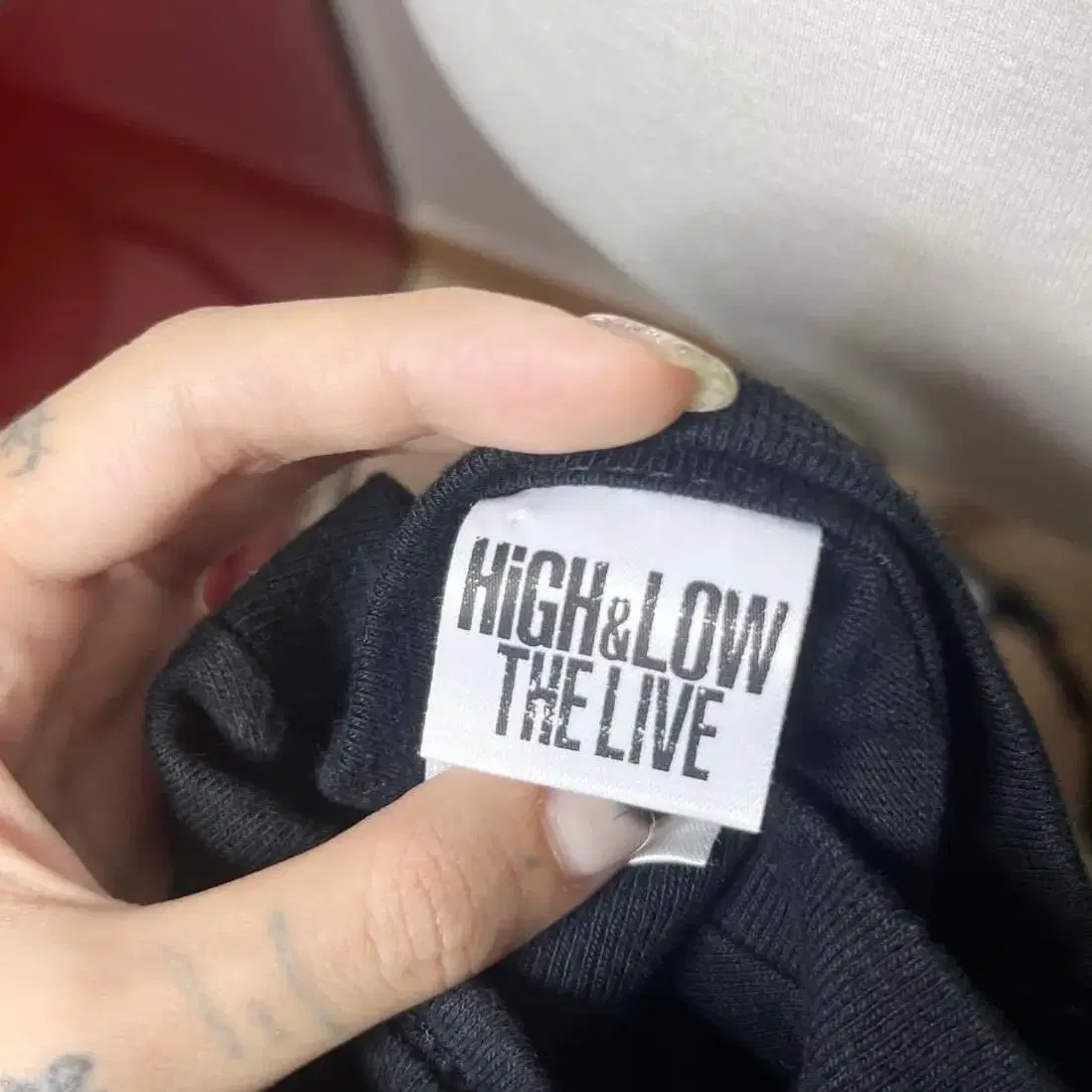 HIGH&LOW THE LIVE 프린팅 블랙 반팔티