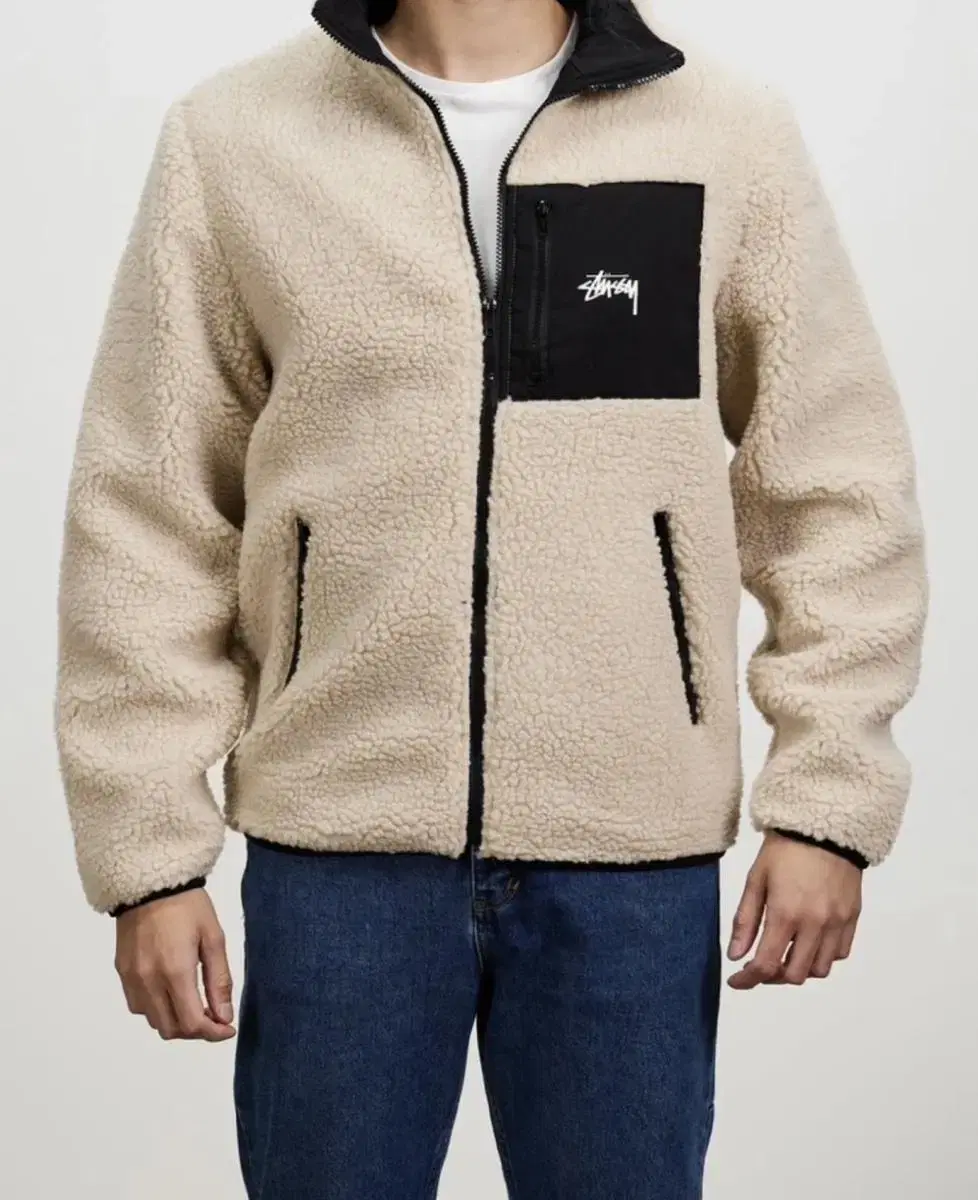 Stussy Sherpa Hurricane Zip-up M