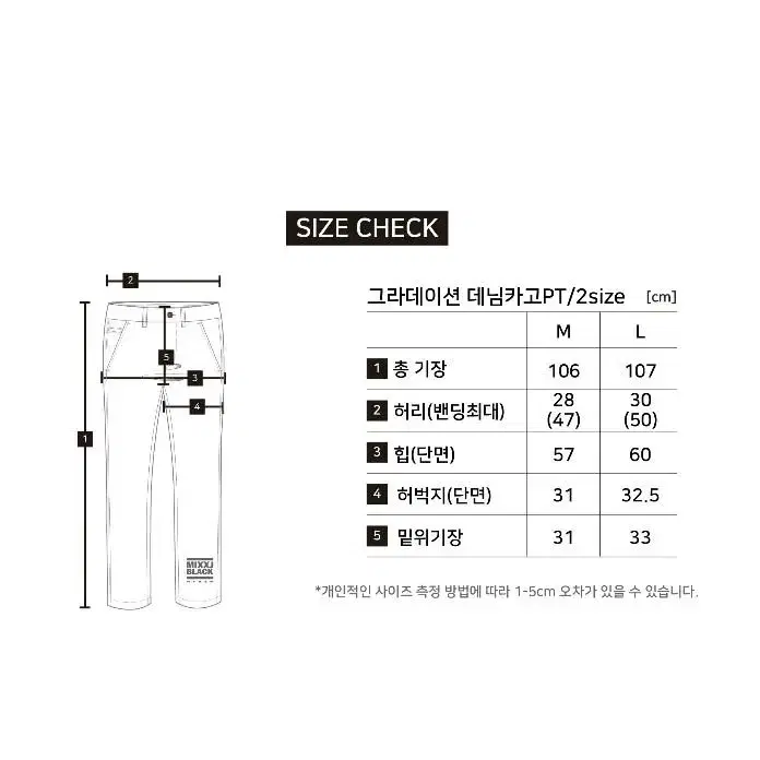 그라데이션 데님 카고팬츠