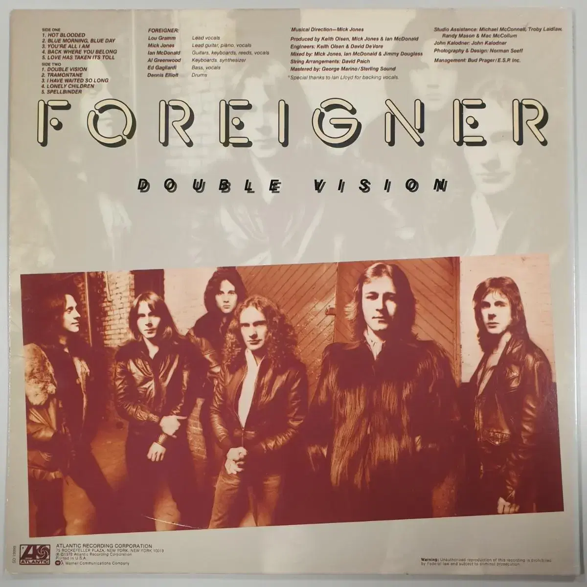 (미국초반/LP) Foreigner - Double Vision