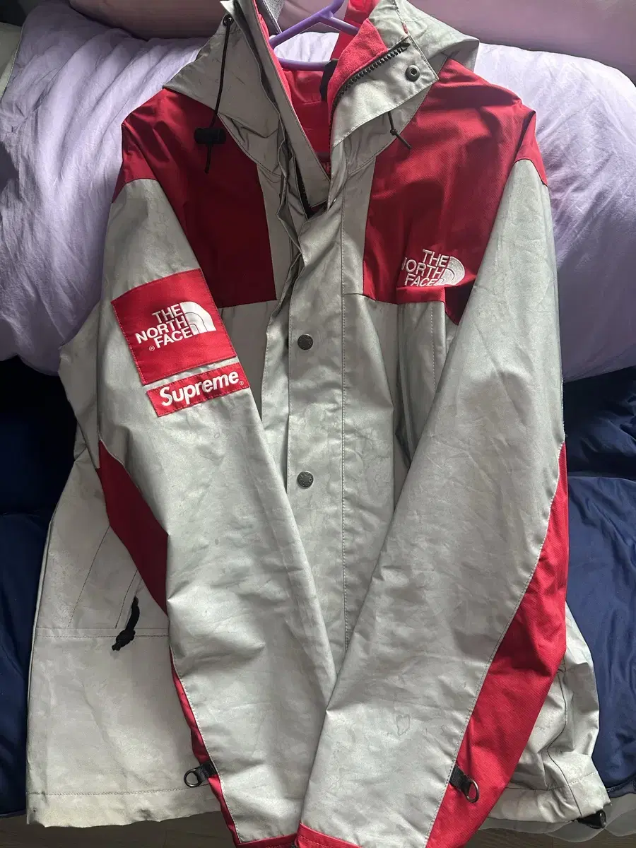 Supreme X The North Face 3M Reflective Mountain Jacket Red