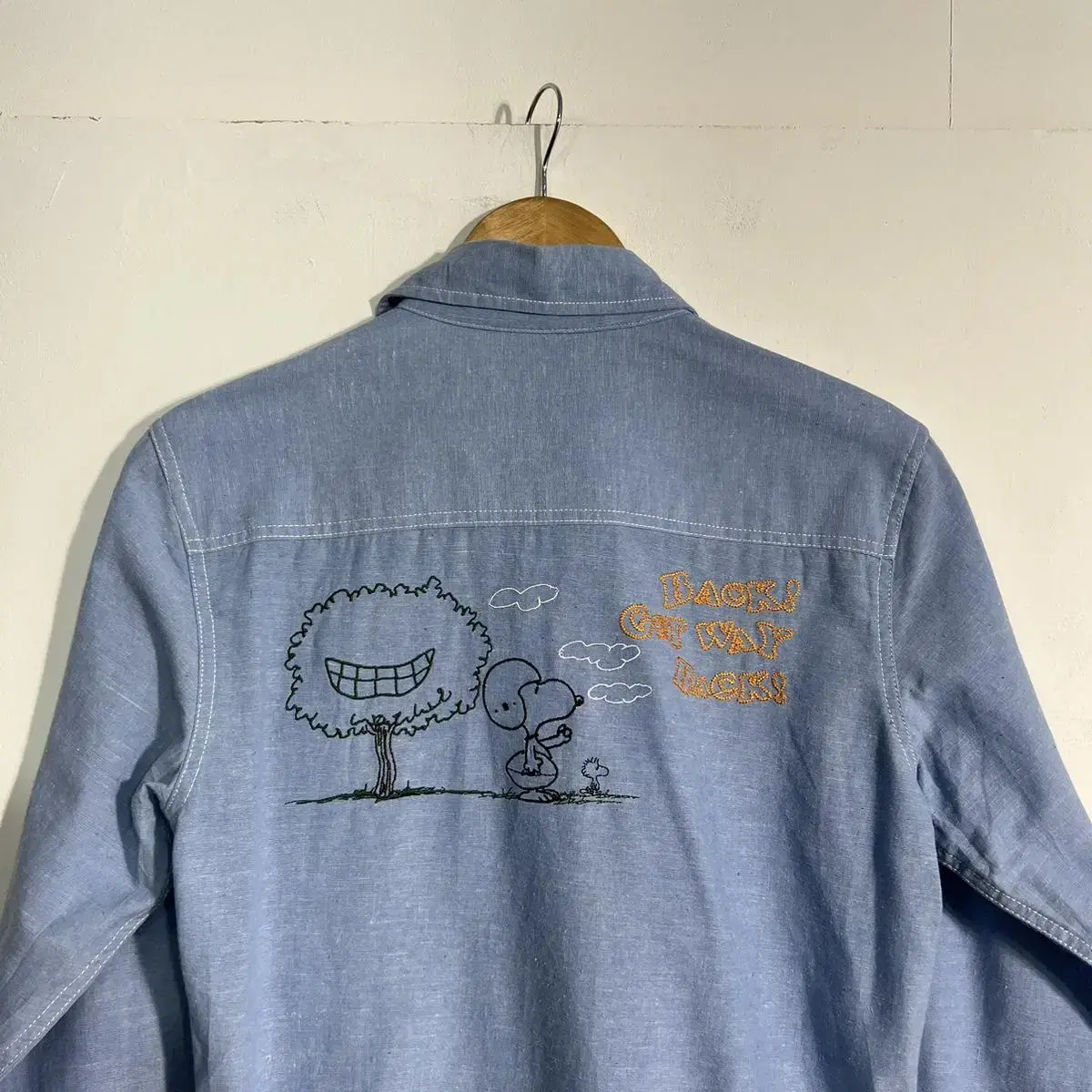 Round house usa x peanuts 자수 린넨셔츠