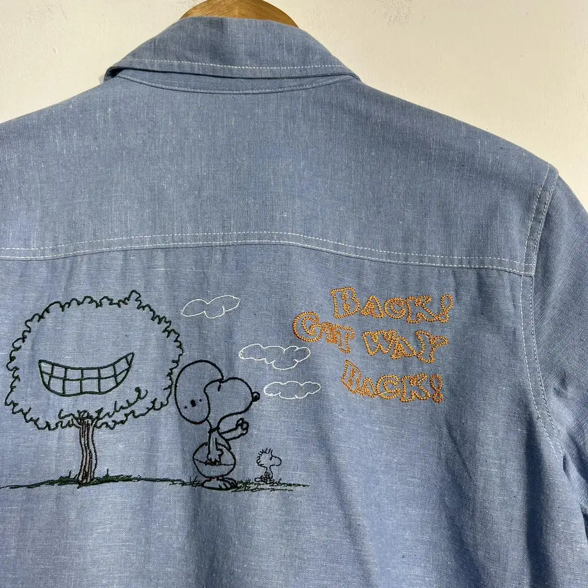 Round house usa x peanuts 자수 린넨셔츠