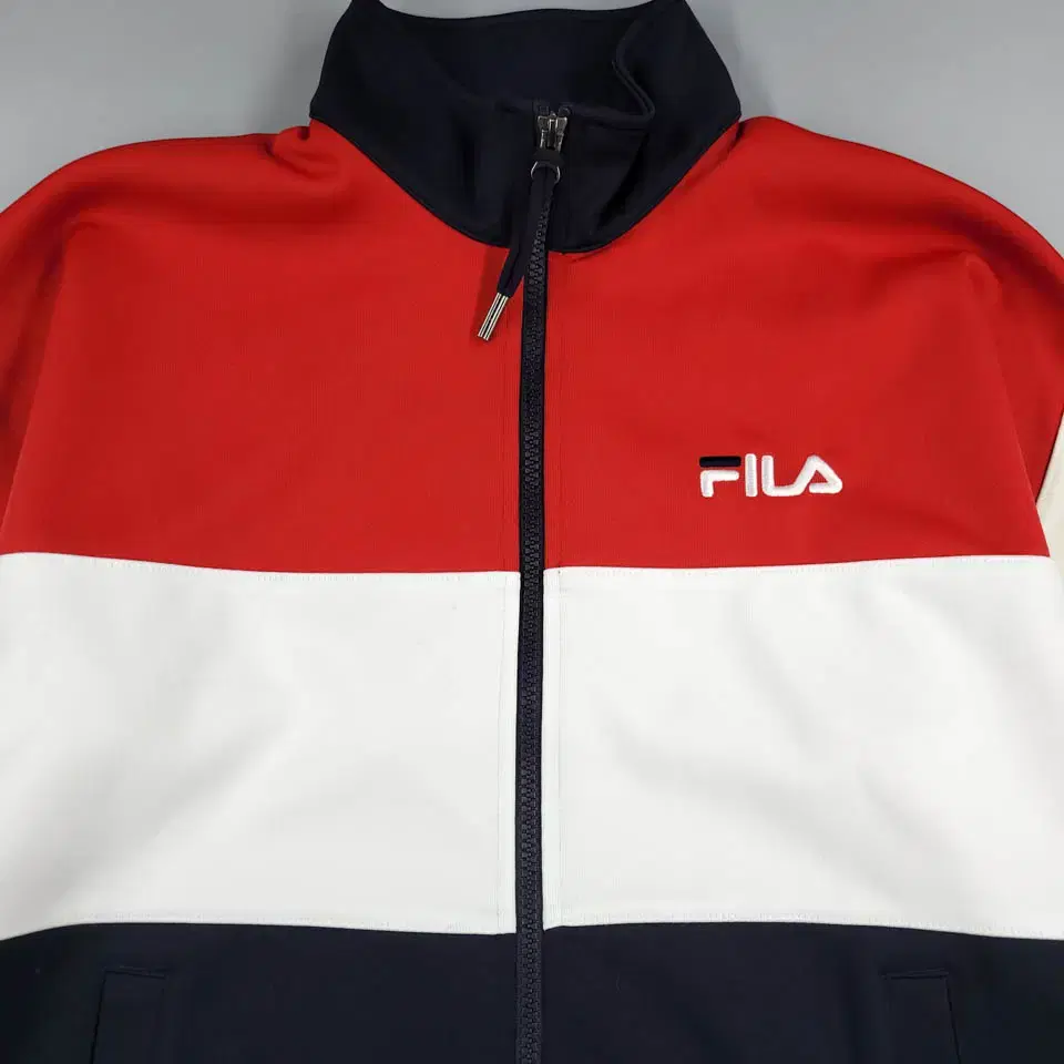 FILA 휠라 필라 딥네이비 화이트 레드 아이보리 배색 빅자수로고 가오리