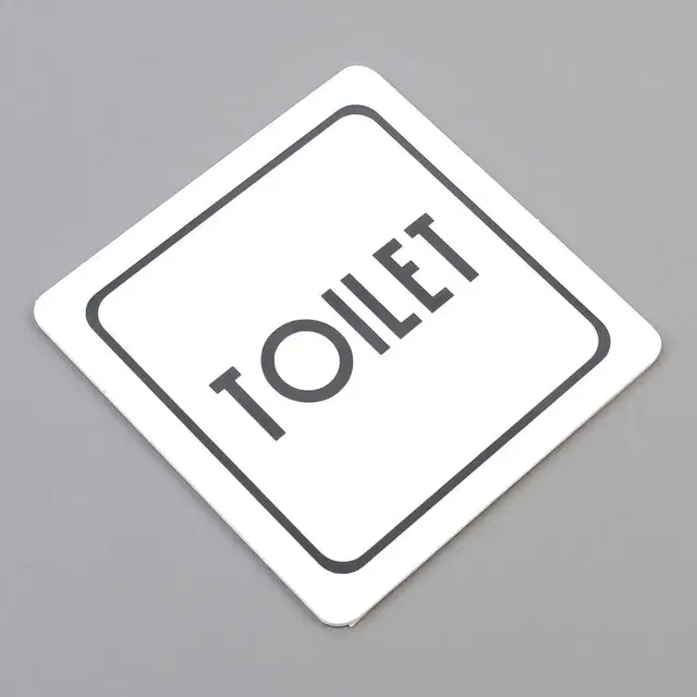 클래식 사각 화장실 안내판 TOILET 표지판