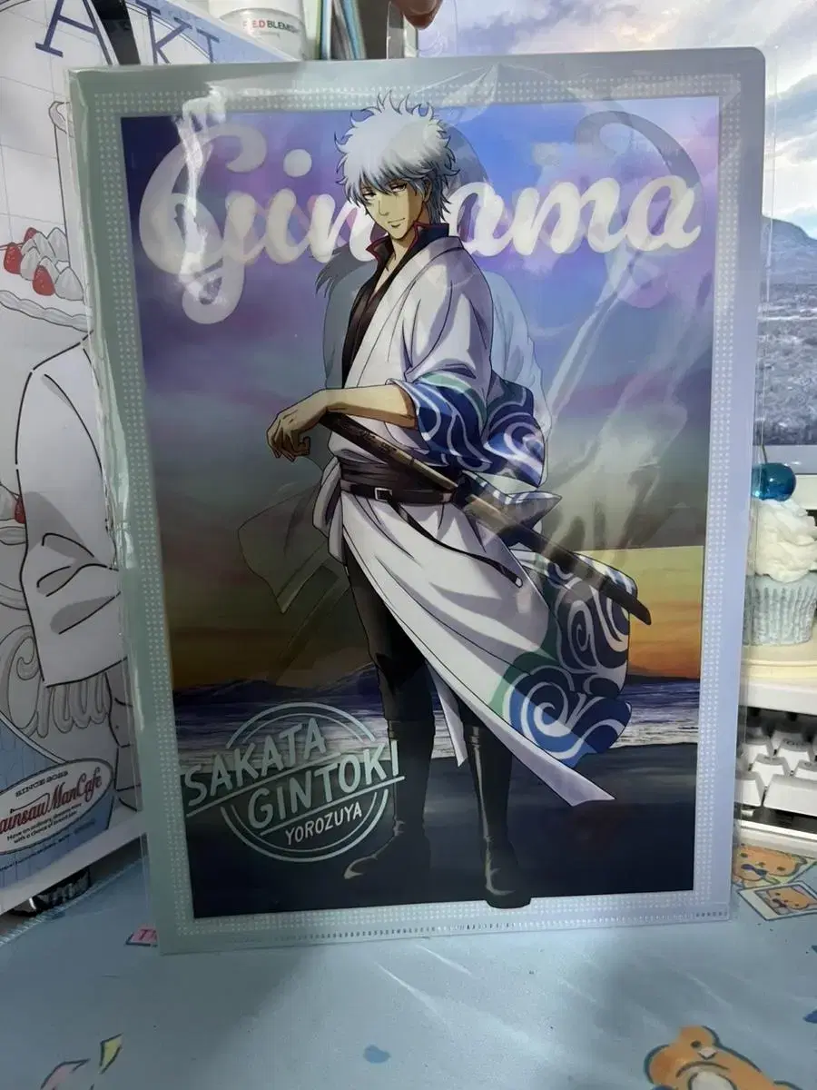 (Unsealed/Unregistered) Gintama Sakata Kintoki & Katsura Kotaro Double-sided Clear File