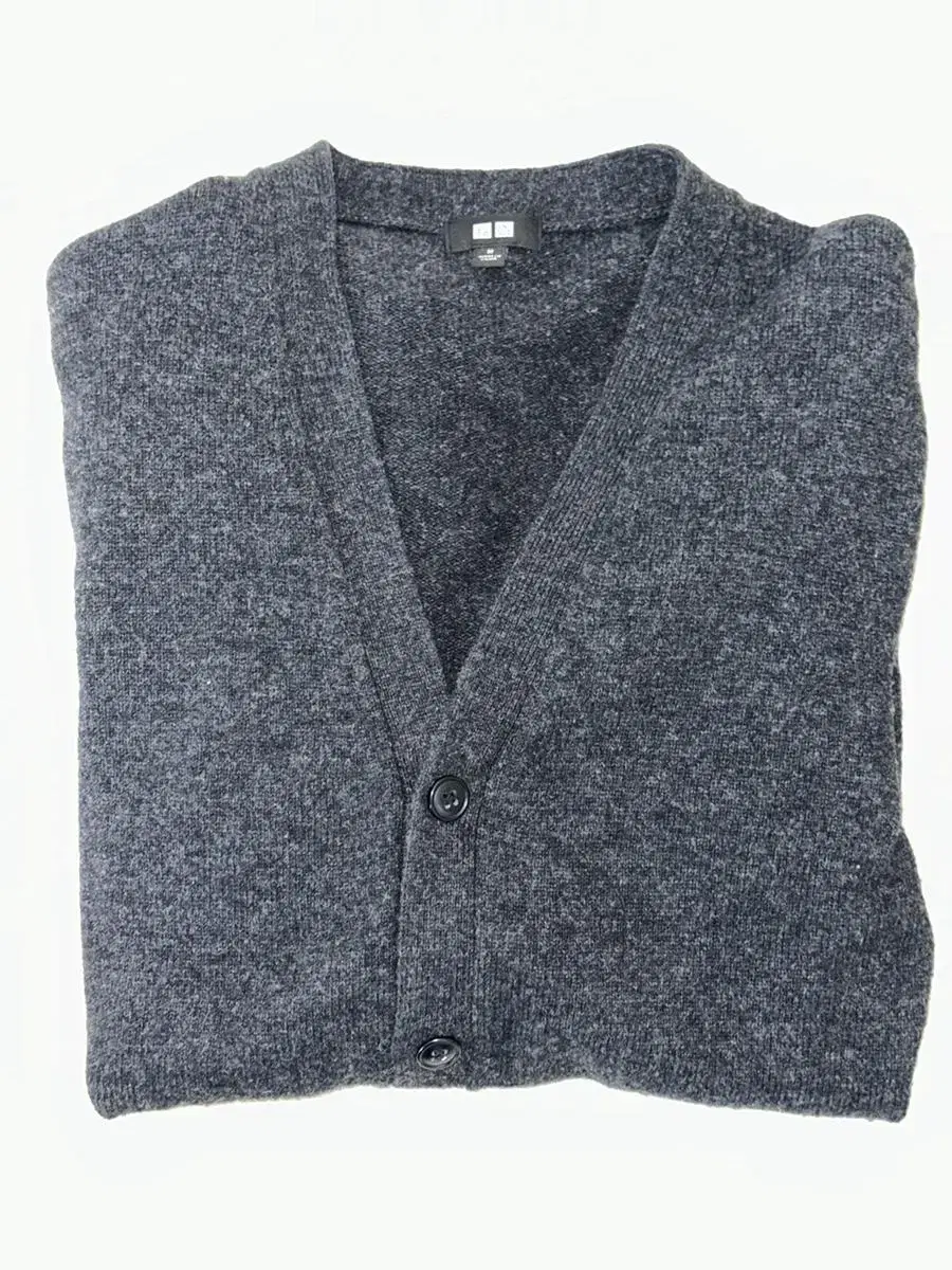 100% wool gray cardigan