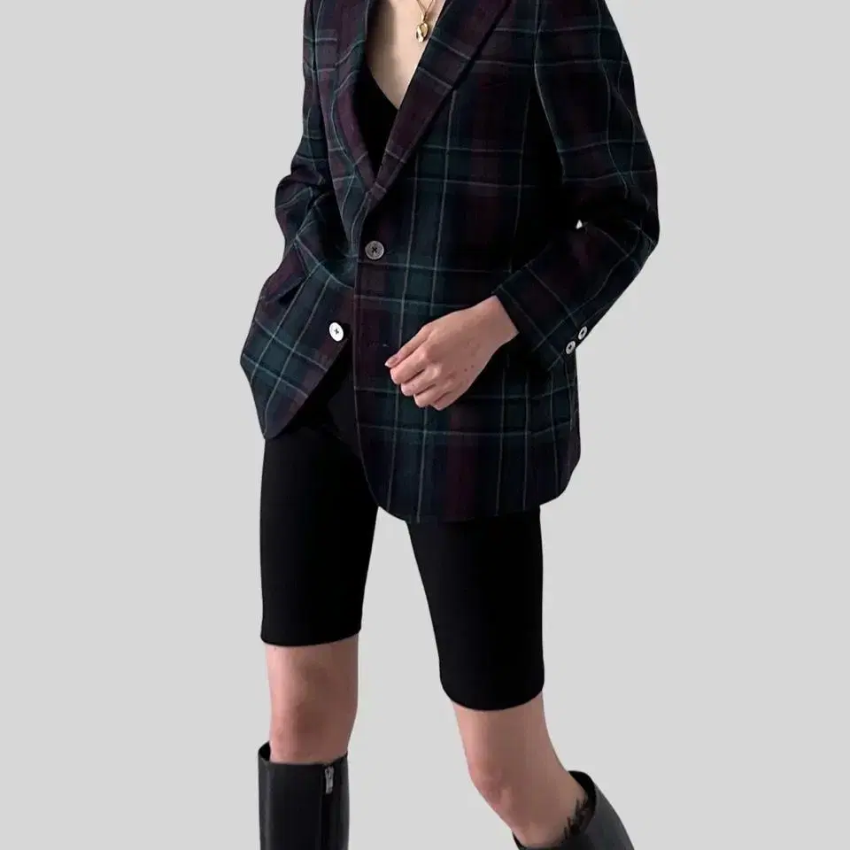 < (J.PRESS)green tartan checker wool sin