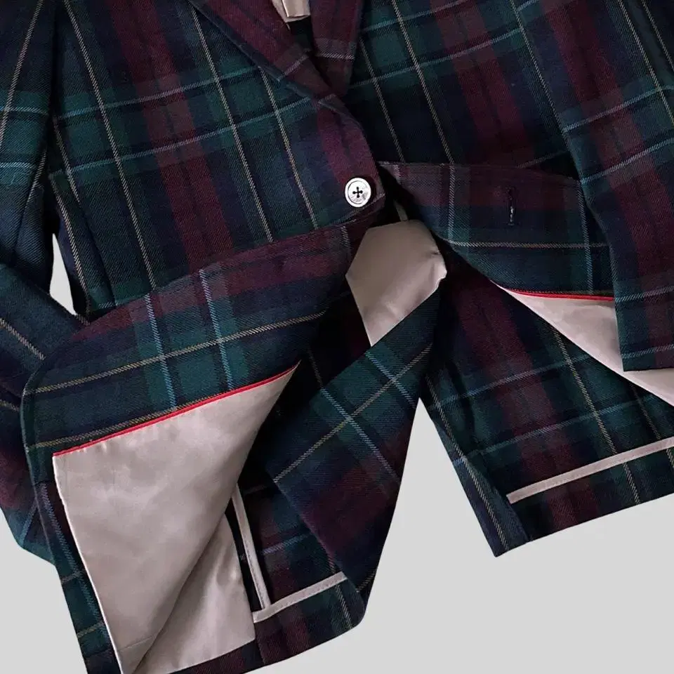 < (J.PRESS)green tartan checker wool sin