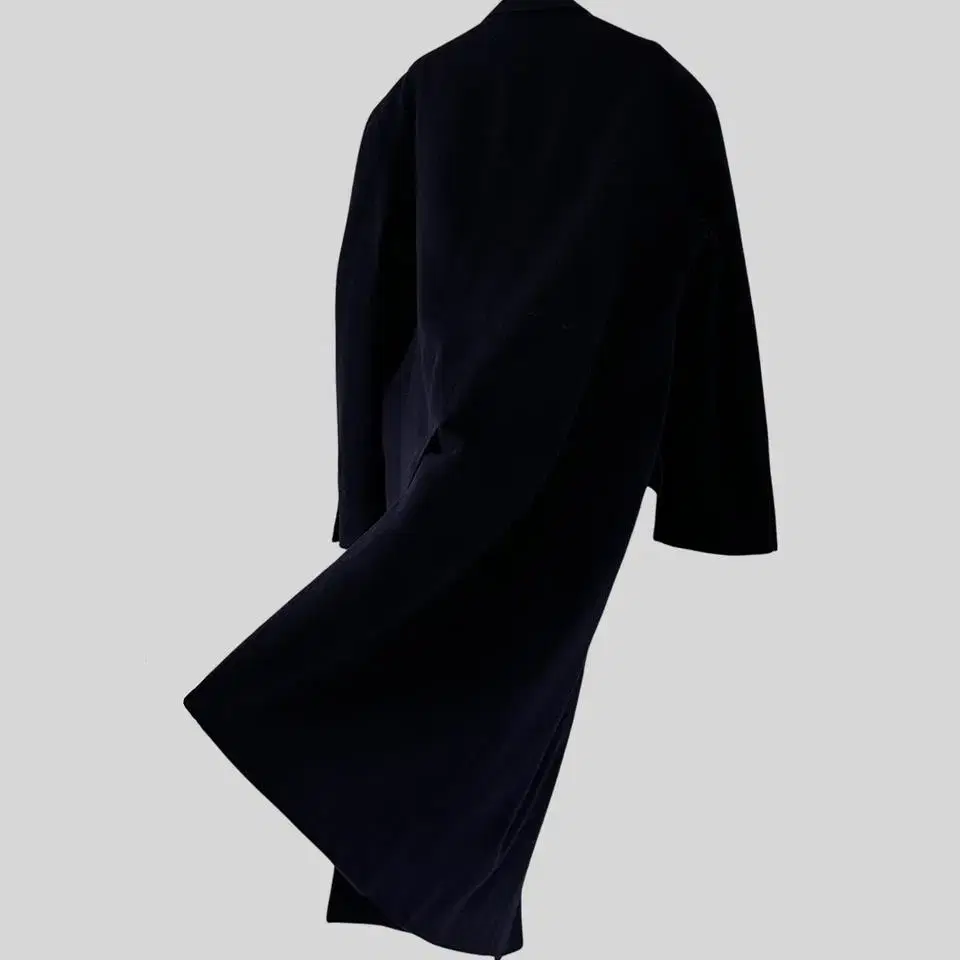 < (Christian Dior)navy double wool long