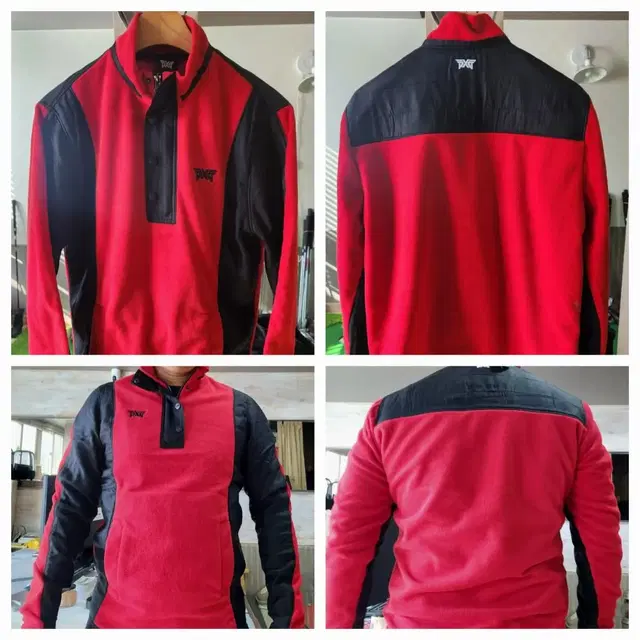 (초특가)PXG 남성 ZIP FLEECE FULLOVER RED