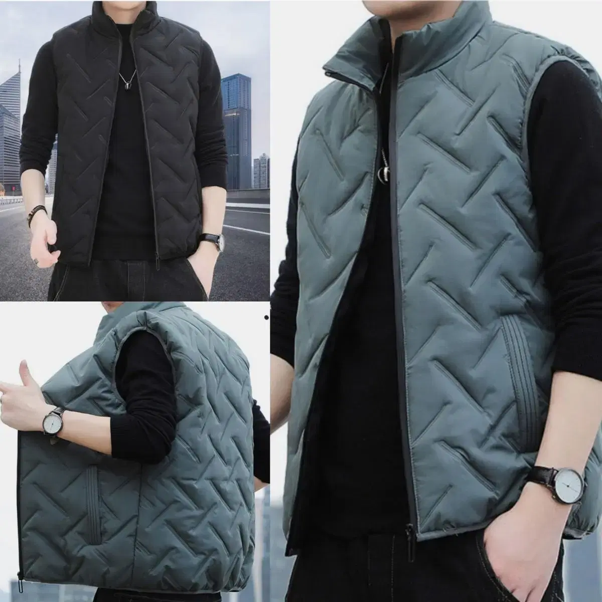 Padded vest in sizes 100 to 120 big