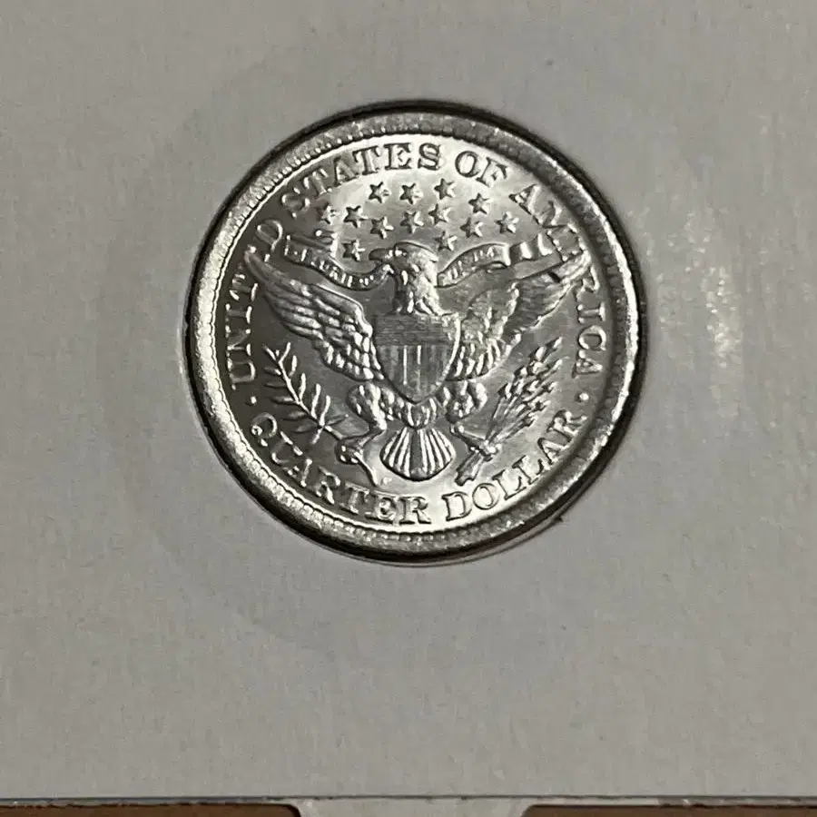 1914년 S Barber Quarter 달러(90%은화/미사용)