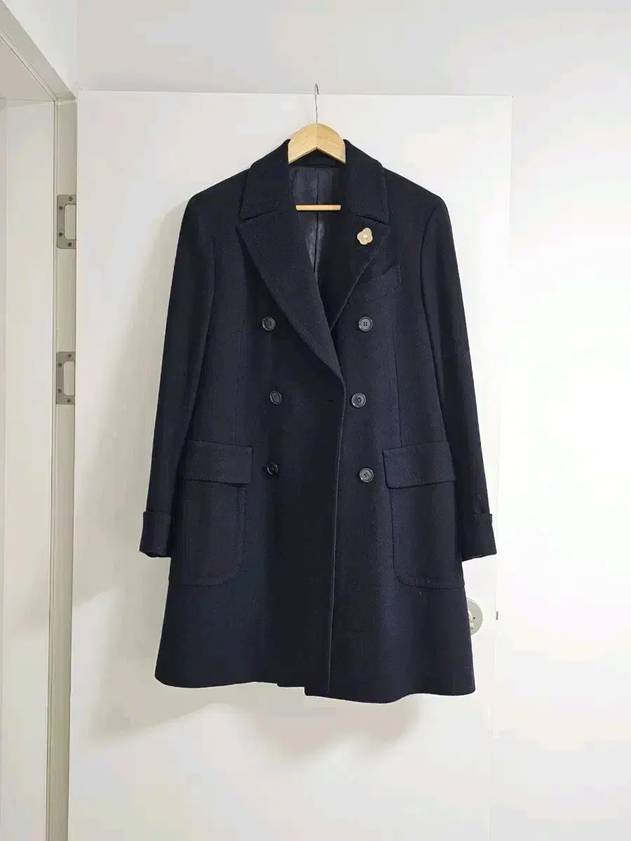 Lardini Ulster Polo Coat Navy