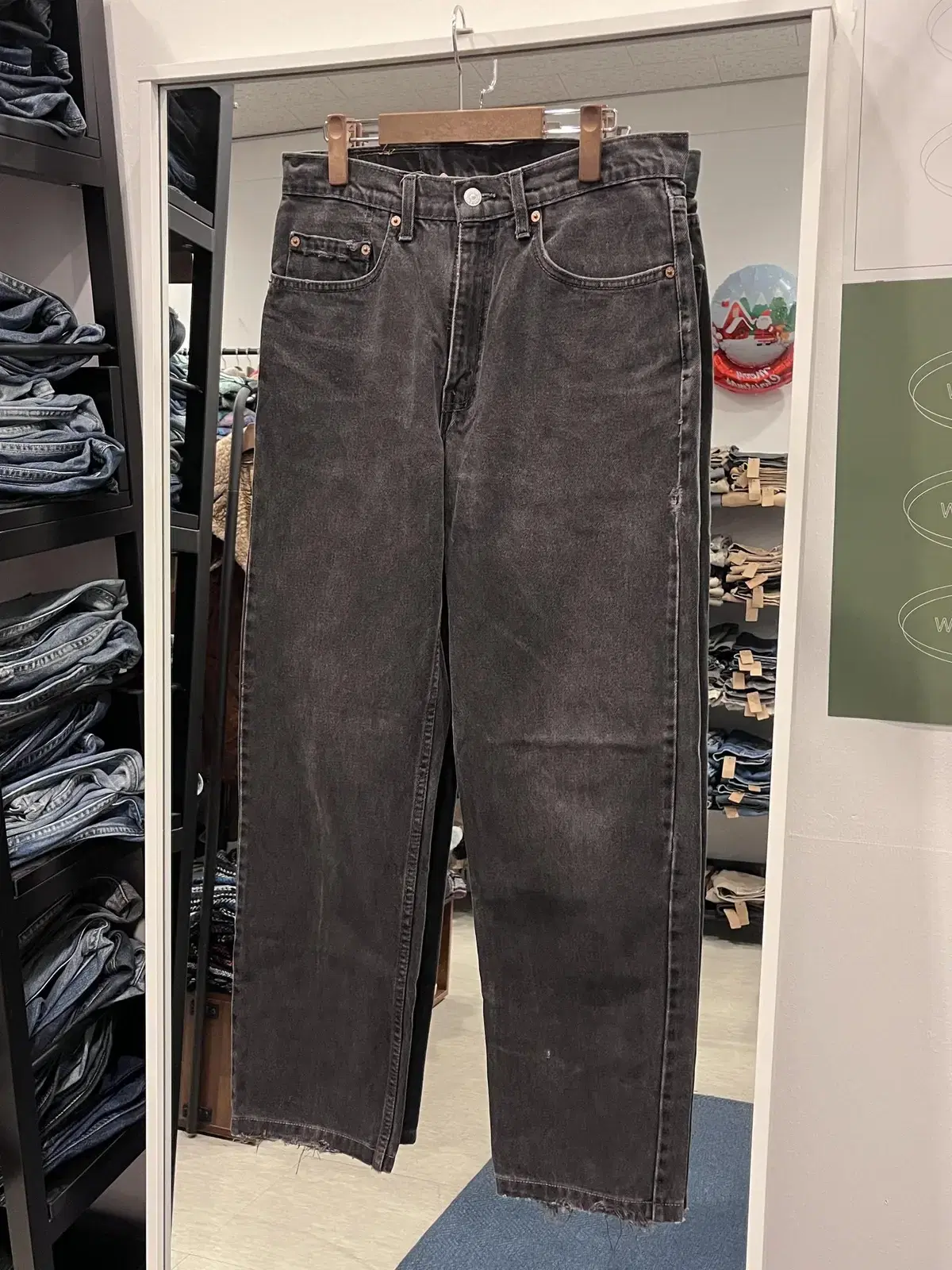 90s Levis 리바이스 550 흑청 데님 팬츠