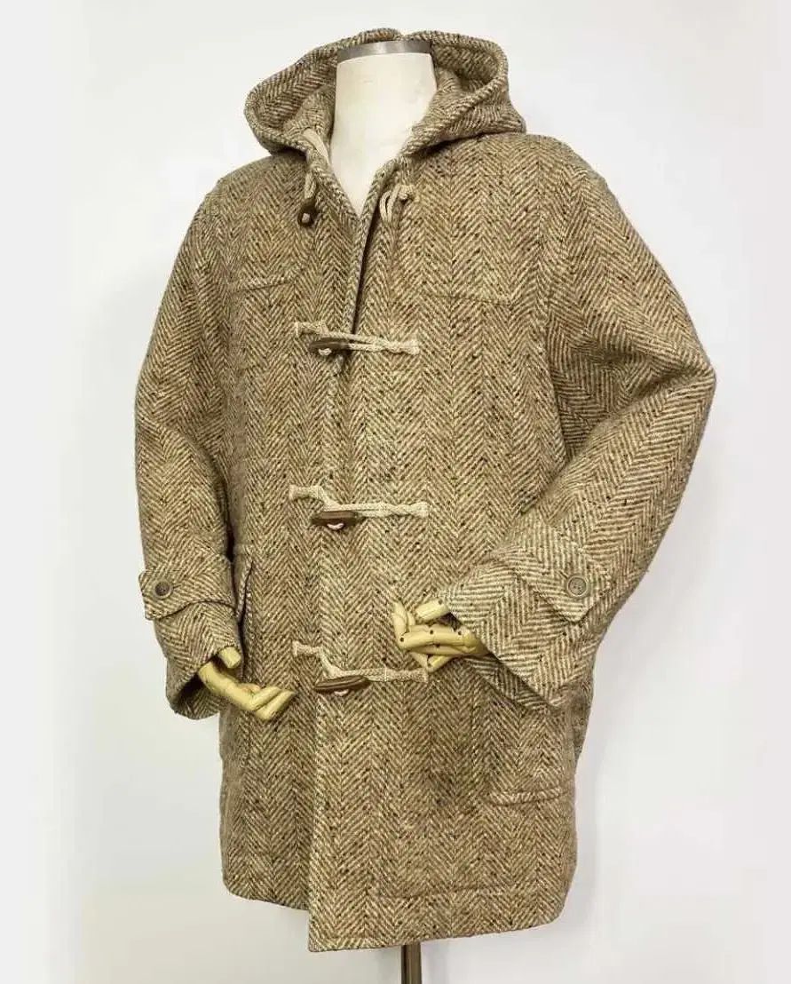 East Boy Herringbone Duffel Coat M