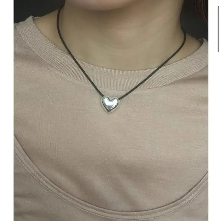 mybobu 마이보부 heart string necklace 실버