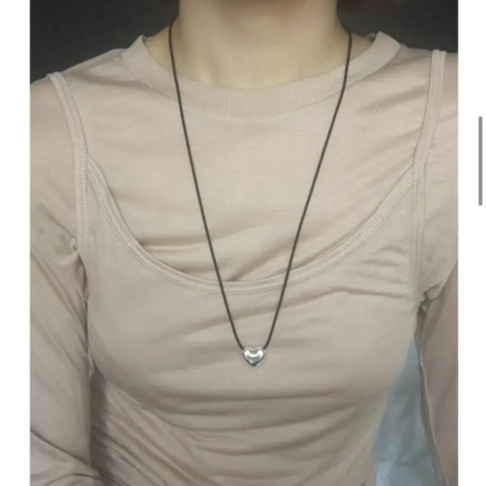 mybobu 마이보부 heart string necklace 실버