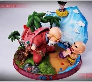 UC Shikigami and Krillin,Goku Resin Statue