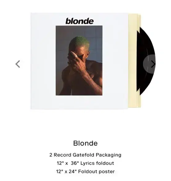 프랭크오션 블론드 LP 바이닐 frankocean blonde