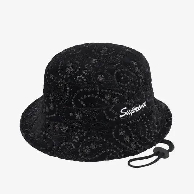 Supreme Velvet Paisley Boonie Black