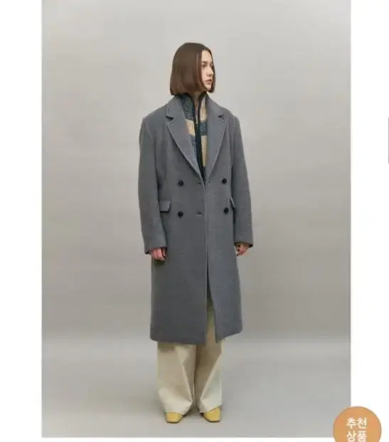 엔오르 코트 오버핏 더블턱 overfit double tuck coat