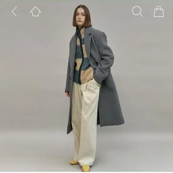 엔오르 코트 오버핏 더블턱 overfit double tuck coat