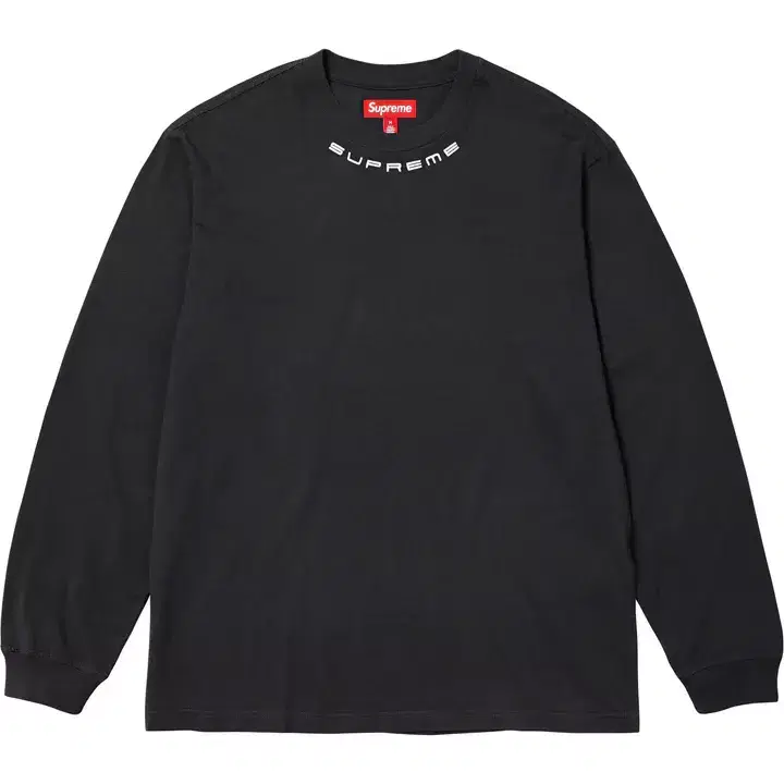 S,M,L,XL,2XL슈프림 칼라 로고 롱슬리브 블랙FW23 슈프림L/S