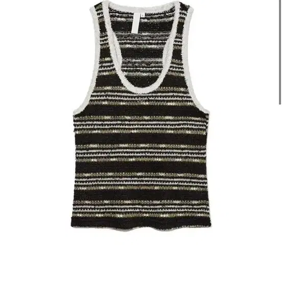 STRIPED U-NECK TANK TOP