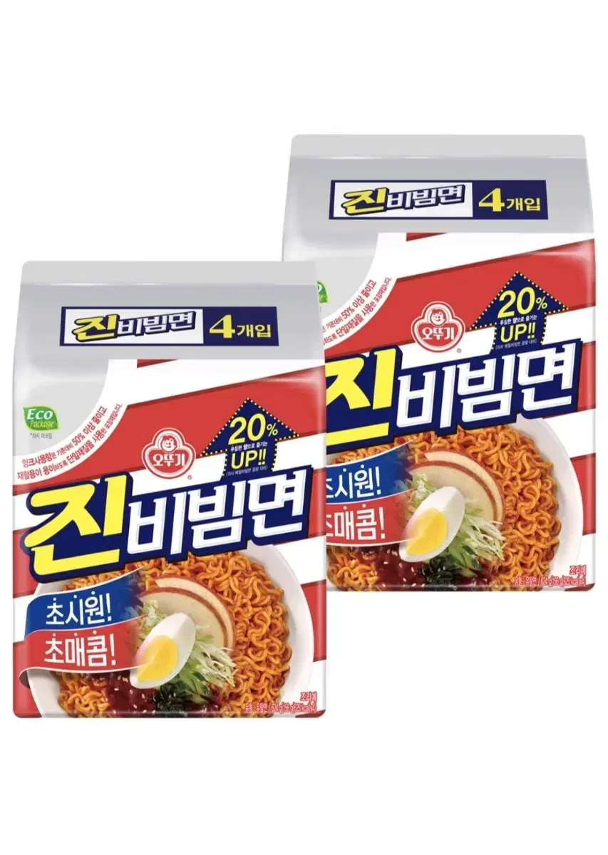 오뚜기 진비빔면 156g 8봉 무료배송 진 비빔면 배사매무초