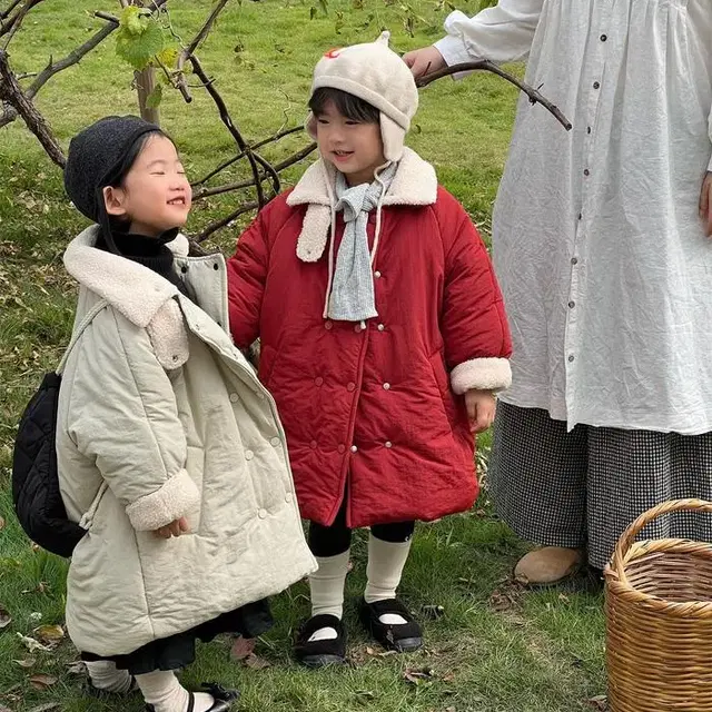 더블똑딱이양털코트,유아 아동 키즈 겨울자켓