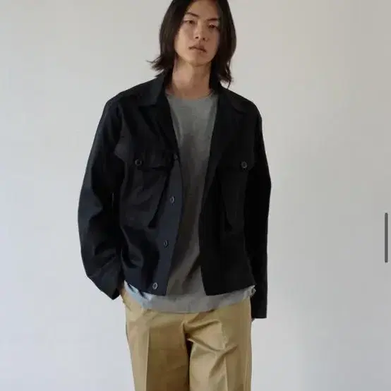 더패브릭 Japanese Cotton Twil Cropped Jacket