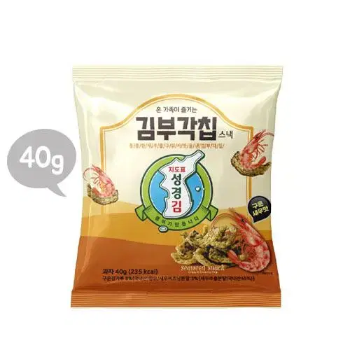 성경김부각칩스낵 구운새우맛 40g