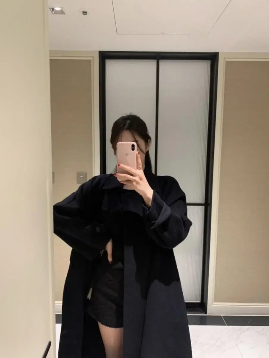 라플리에 코트 aile handmade coat (네이비 블랙)