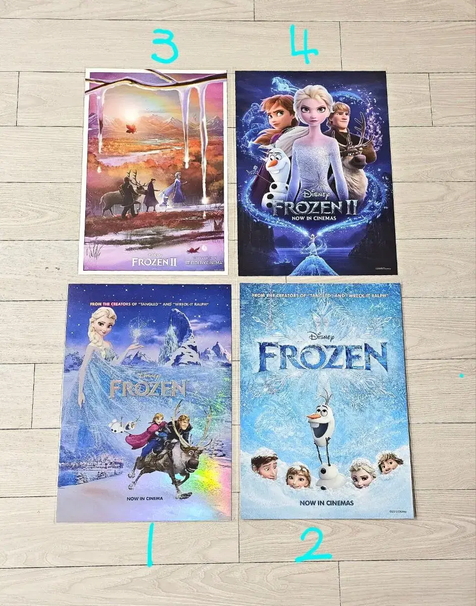 겨울왕국1겨울왕국2 포스터 돌비포스터 씨네큐포스터 핀뱃지 Frozen