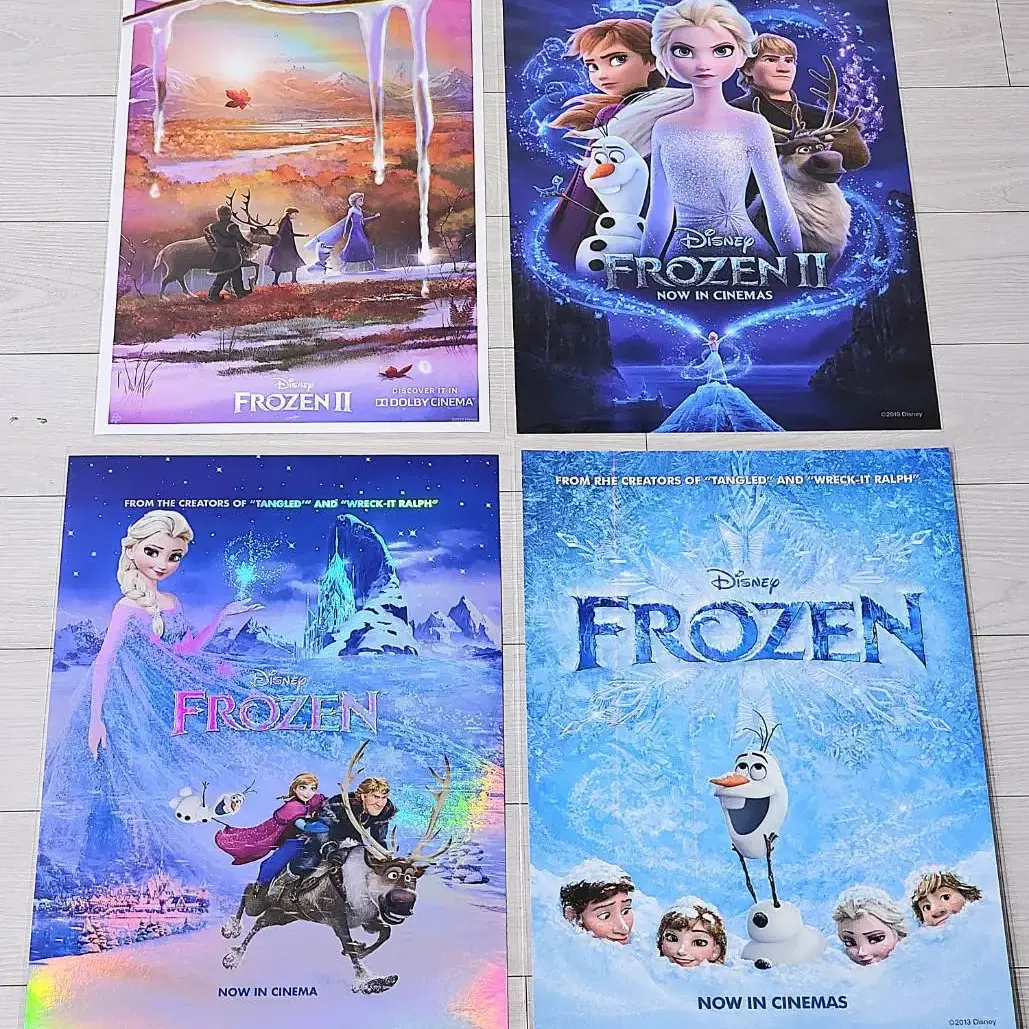 겨울왕국1겨울왕국2 포스터 돌비포스터 씨네큐포스터 핀뱃지 Frozen