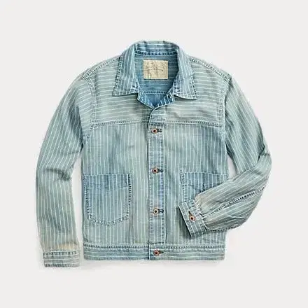 rrl 더블알엘 striped denim twill jacket