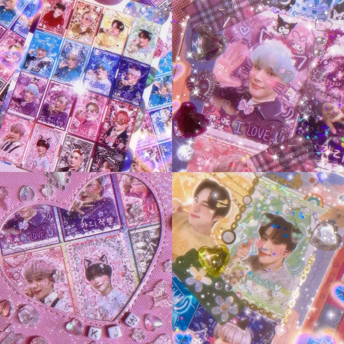 Jungwoo purikura/stickers (many)