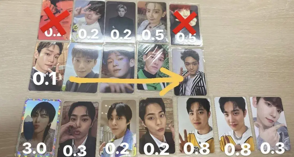 Exo Creamsoda photocard Monster photocard Luminous Photocard