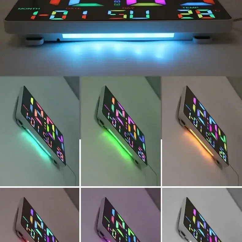 HD RGB 알람 시계 대