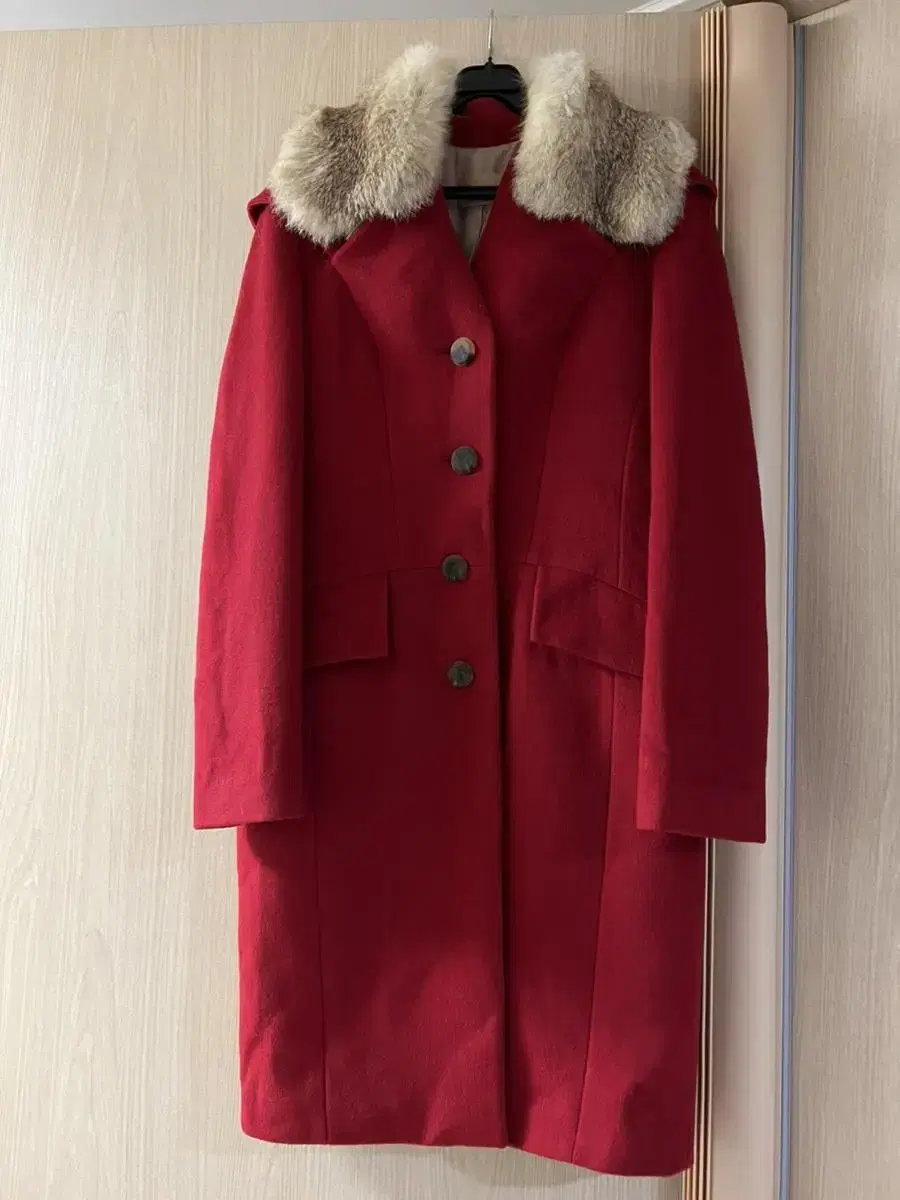 Misha Foxper kara wool and cashmere coat