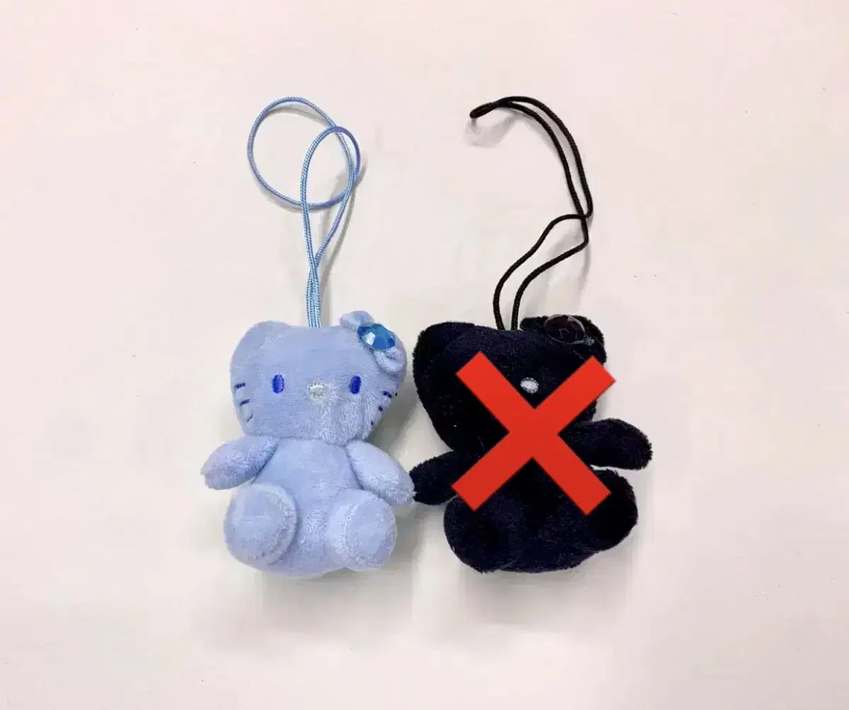 Bloo Black Kitty doll keyring 2 Straps