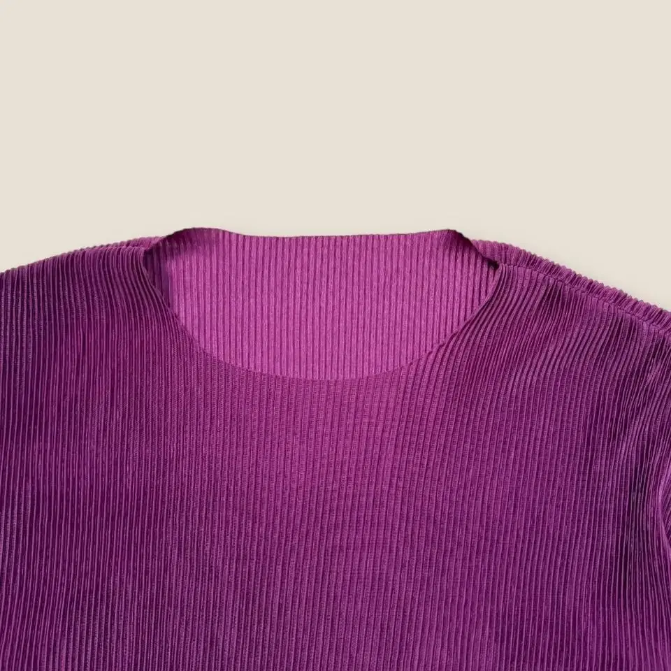 Vintage Pleats Purple Crob Top