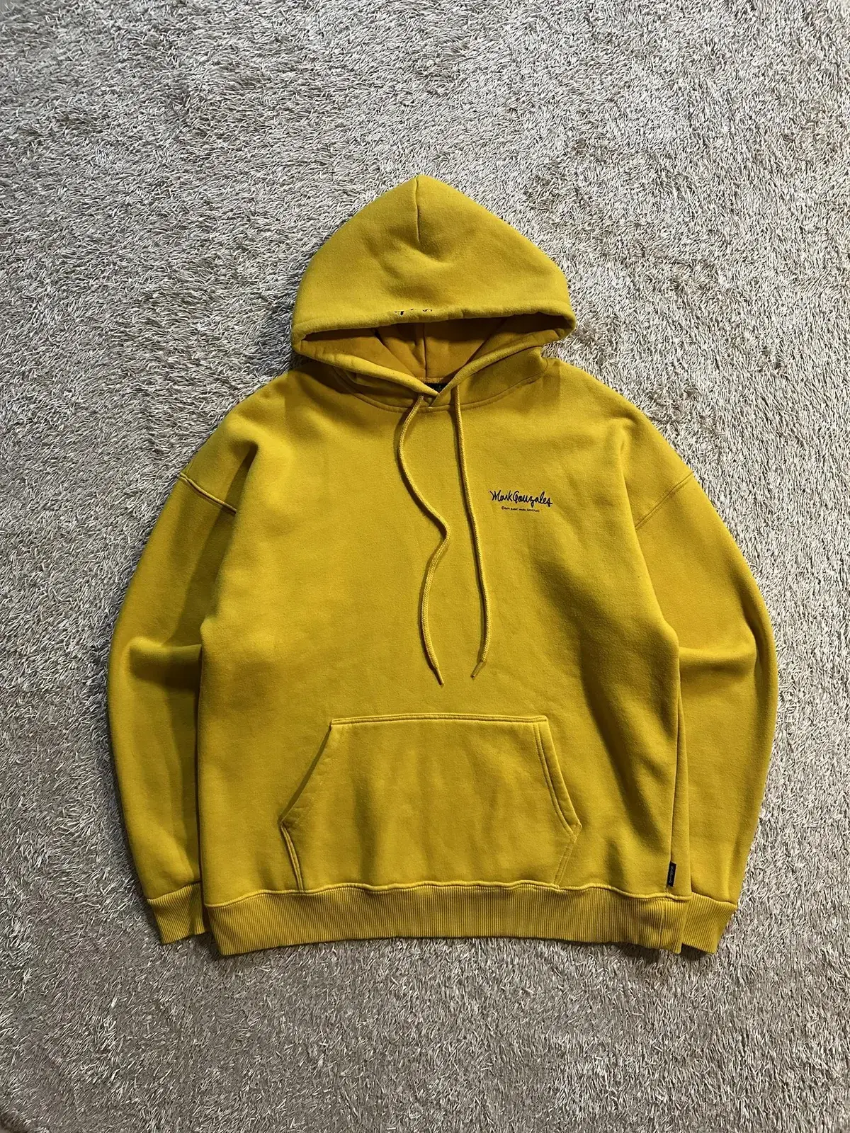 [L] MARK GONZALES MARK GONZALES Small Logo Hoodie Yel