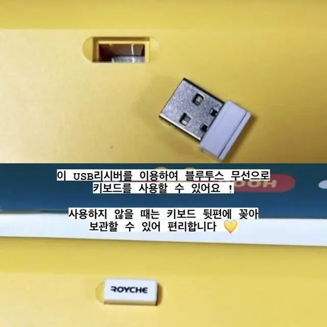 (정품) 로이체 디즈니 곰돌이푸 무선키보드