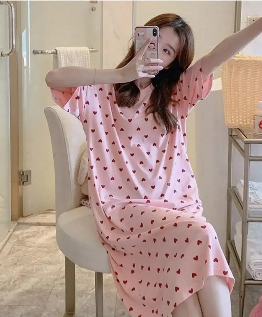 (New Product) Pink Heart Pajamas ONEPIECE 4,000 won