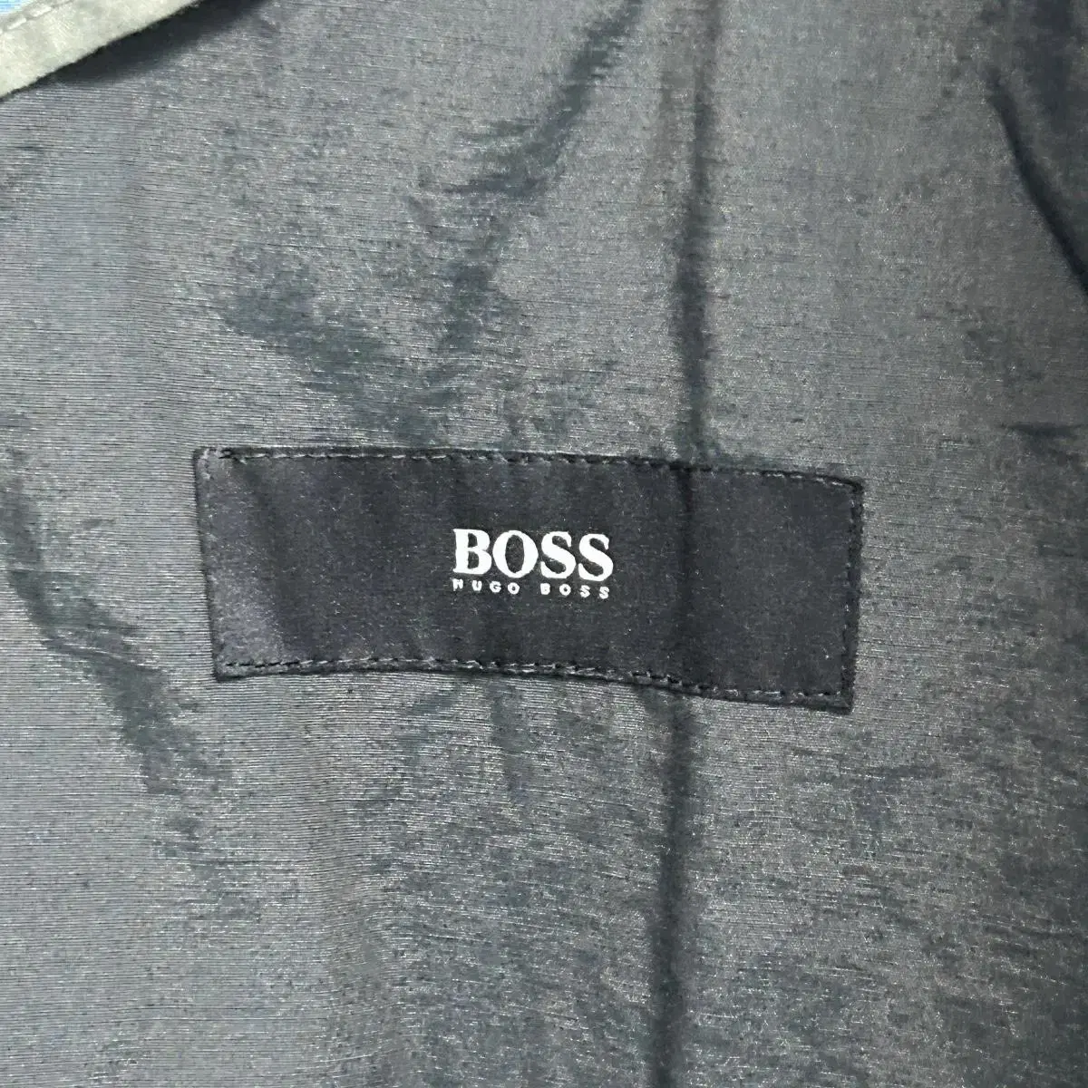 Hugo boss 네이비 코튼 체크 블레이저 M