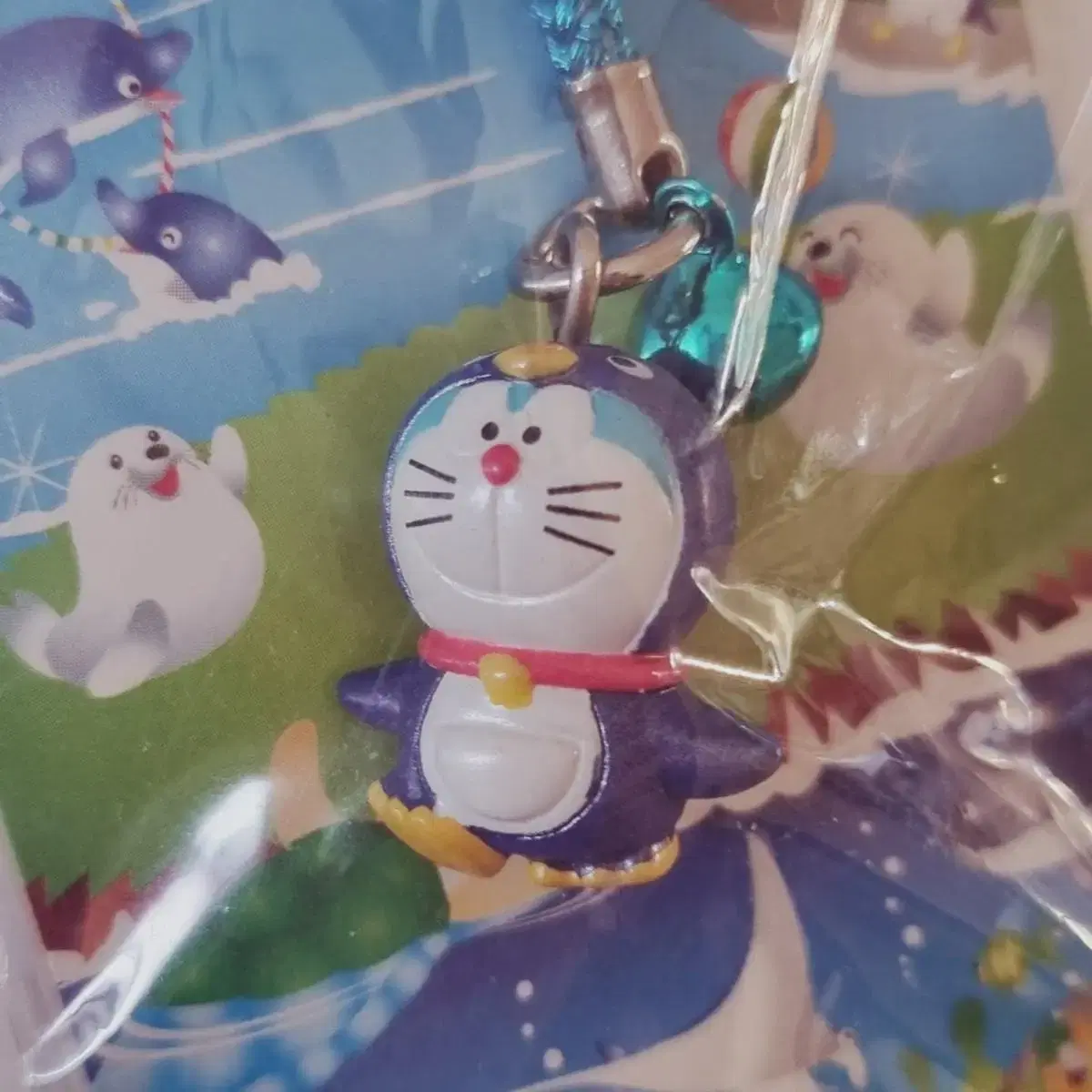 Japanese Doraemon Figure Strap keyring Dolphin Penguin Animal