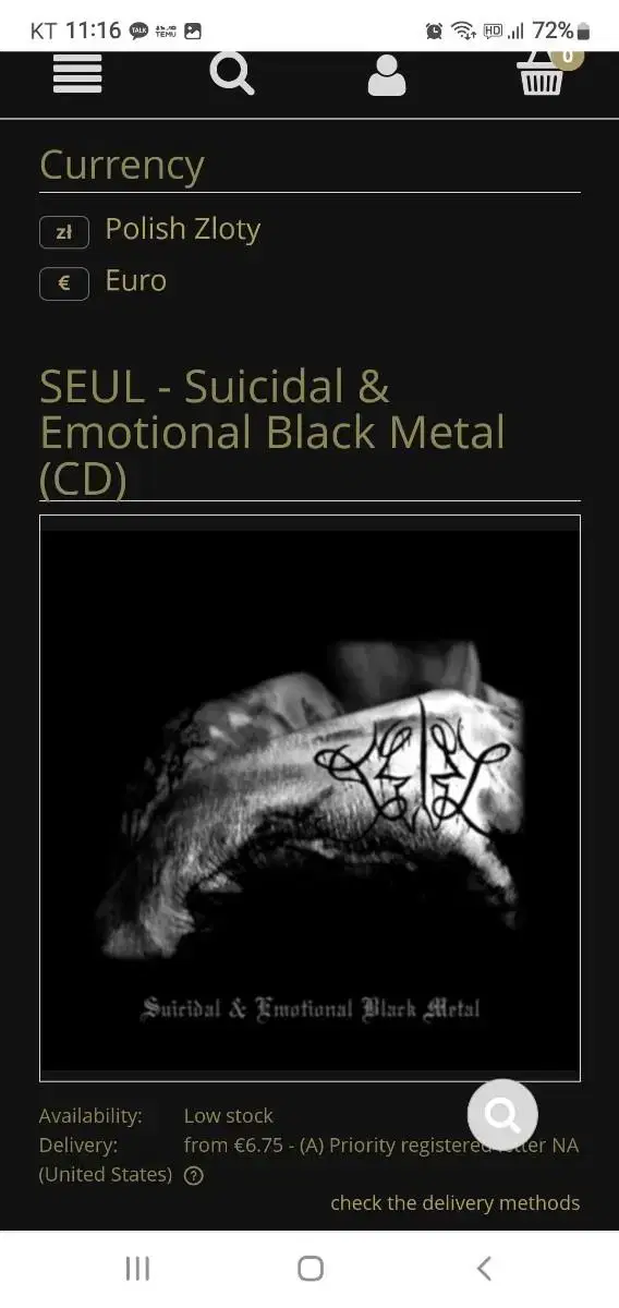 cd.Seul/Suicidal & Emotional Black Metsl