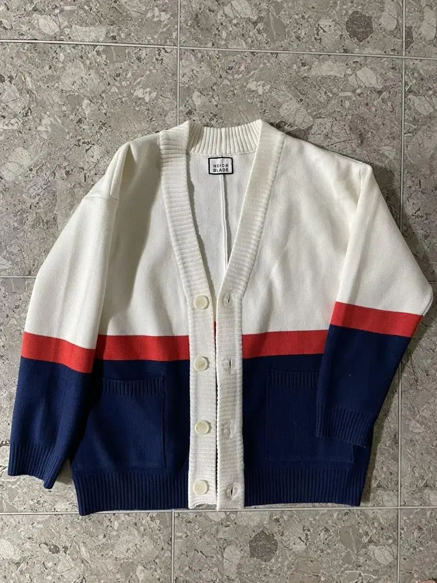 Hache Blade Color Block Cardigan